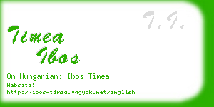 timea ibos business card